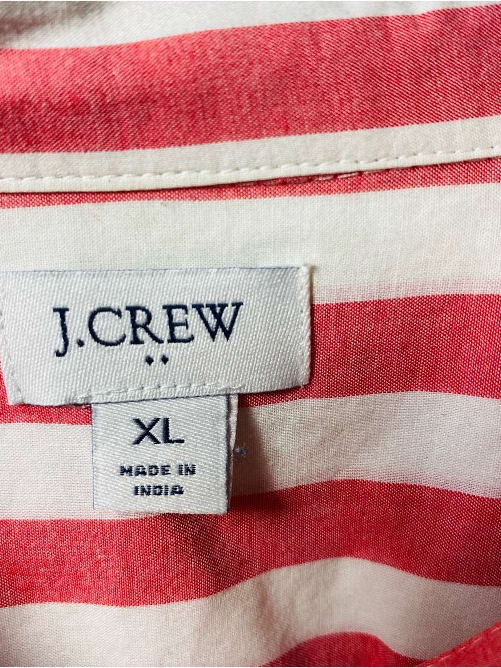 J. Crew Women Pink & White Vertical Stripe Button-Down Shirt - Picture 2 of 6